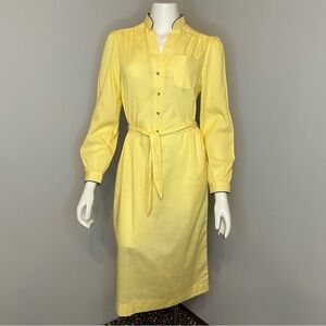 Vintage Schrader Sport Yellow Pinstripe Dress